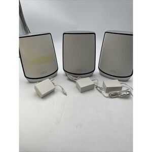 NETGEAR Orbi RBR850 Router and Two RBS850 Satellite Units W/Power Cords-TESTED